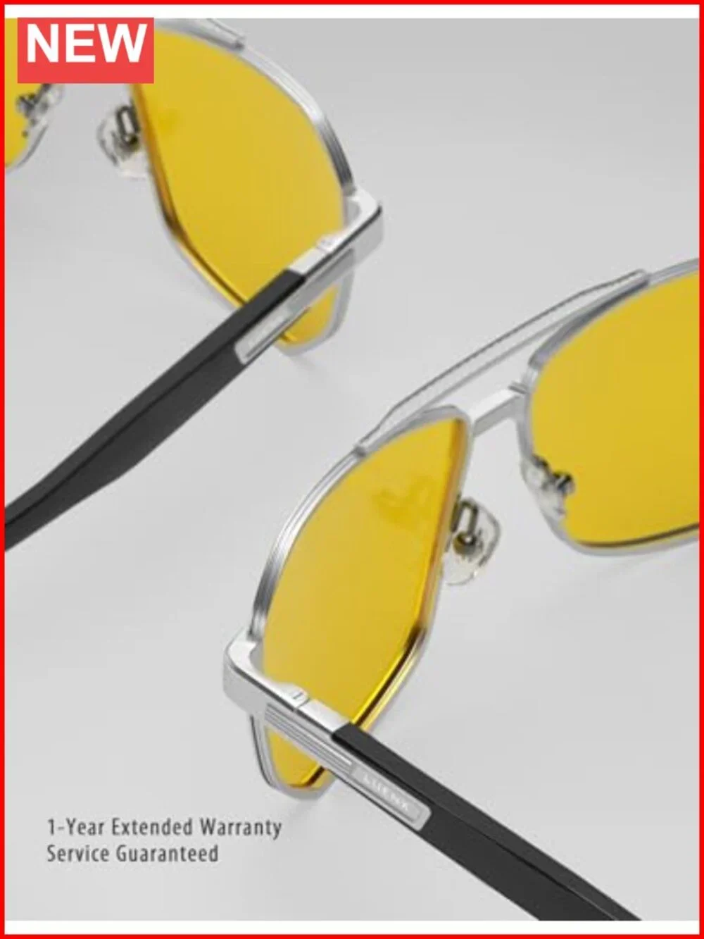 Aviator Polarized Sunglasses with UV Protection Night Vision Driving Square